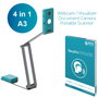 Iris Iriscan Visualizer 7 con Readiris Dyslexic 2.0, Escáner de Captura Aérea A3, Azul Ártico y Plata