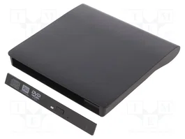 Qoltec Carcasa para Unidad de Disco Óptico CD/DVD SATA USB 2.0 12.7mm
