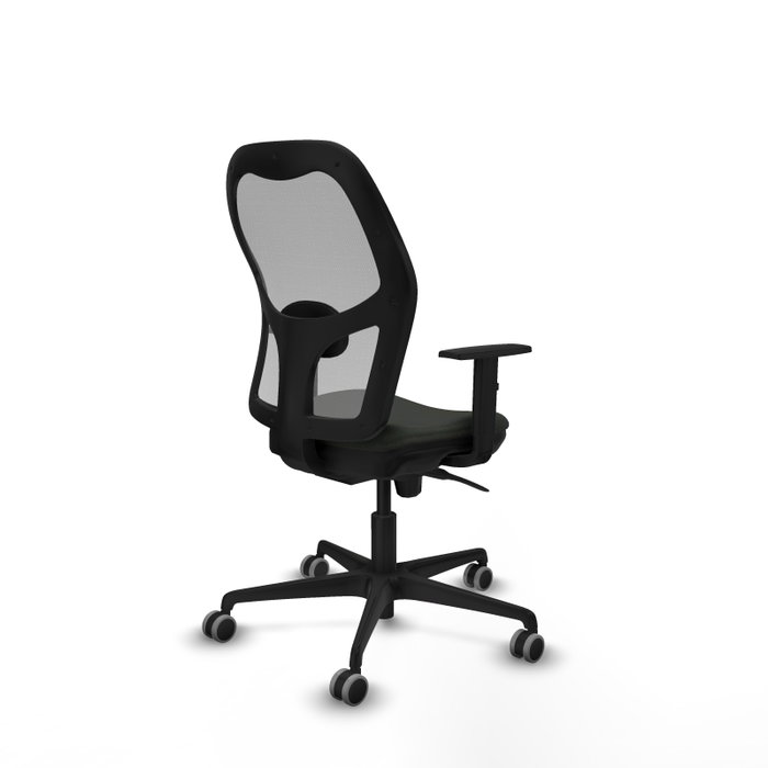 PIQUERAS Y CRESPO Silla de oficina Jorquera con mecanismo Sincro, Tela Negra y Malla Gris