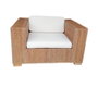 DKD Home Decor Sillón de Fibra y Teca con Cojines