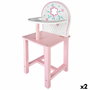 Trona Woomax 25 x 55 x 20 cm Muñecas Blanco Rosa 2 Unidades