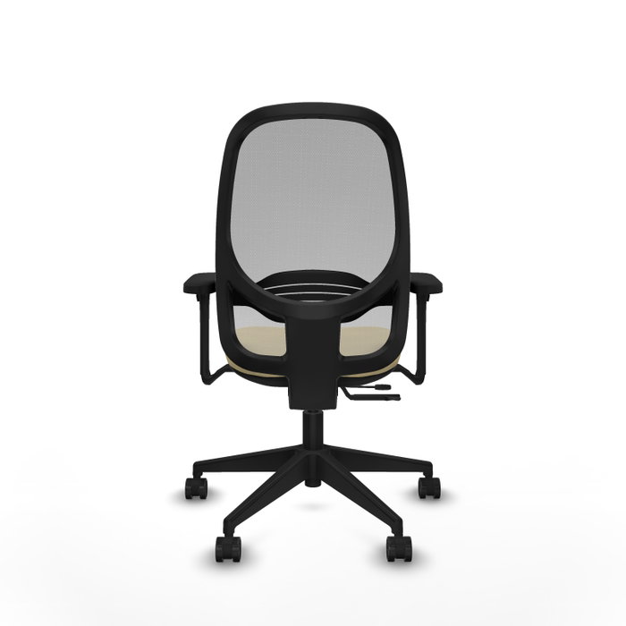 PIQUERAS Y CRESPO Silla de oficina Cilanco con mecanismo Sincro/Traslack, Crema y Gris