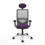PIQUERAS Y CRESPO Silla de oficina Zulema con mecanismo Sincro, Morado y Gris