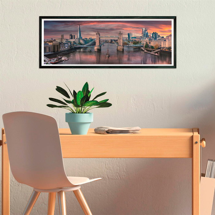 Clementoni 39837 Puzzle 1000 Piezas Adultos: A Través del Río Támesis - Arte Educativo (98x33 cm)