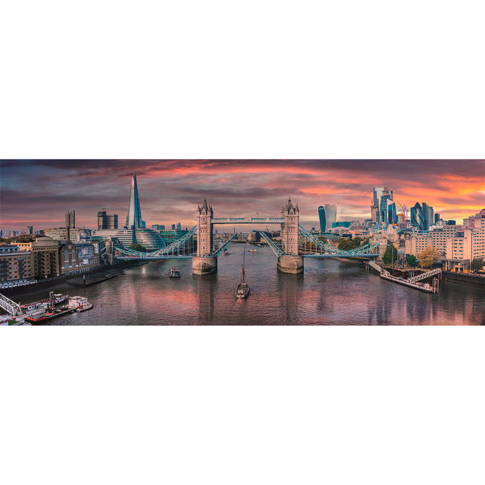 Clementoni 39837 Puzzle 1000 Piezas Adultos: A Través del Río Támesis - Arte Educativo (98x33 cm)