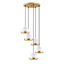 Opviq Lámpara de Araña M-7007 de Metal Color Blanco, Elegante para Hogar, 43 x 43 x 111 cm