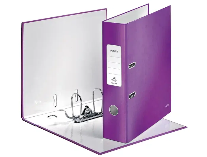 Leitz Archivador de Palanca WOW Cartón Forrado Din A4 80 mm Violeta