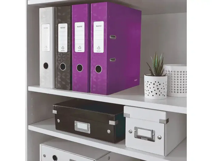 Leitz Archivador de Palanca WOW Cartón Forrado Din A4 80 mm Violeta