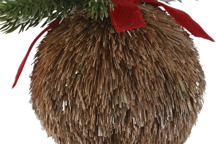 DKD Home Decor Bola Decoración Navidad Alpina Natural 8 x 12.5 x 16 cm (12 Unidades)