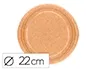 Blanca Plato Carton Biodegradable Marron 22 cm Paquete 50 Unidades