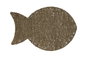 DKD Home Decor Salvamanteles Individuales de Seagrass Diseño Pez Natural Pack de 4