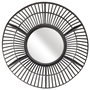Home Deco Factory Espejo de Pared Negro Sauvage, Diseño Moderno, Diámetro 70 cm (71x4,5 cm)