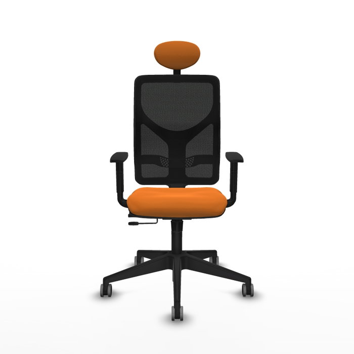 PIQUERAS Y CRESPO Silla de oficina Motilla Naranja y Negro PIQUERAS Y CRESPO Silla de oficina Motilla Naranja y Negro