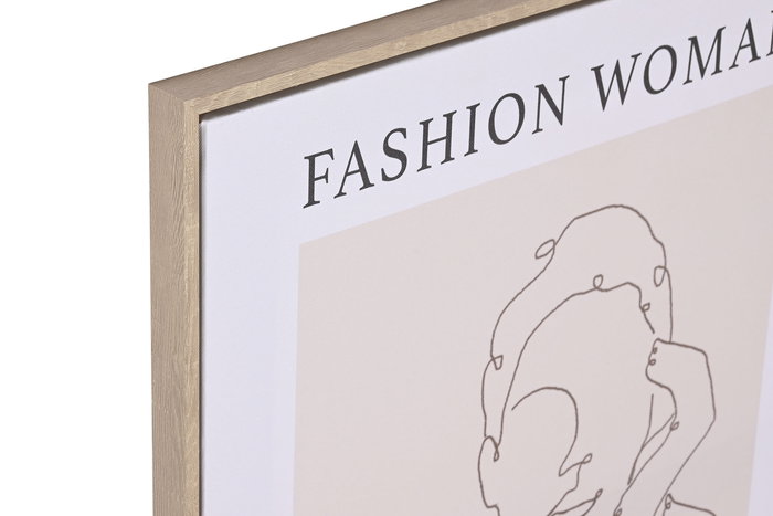 DKD Home Decor Cuadro Scandi Beige 8 Unidades 2.5 x 60 x 45 cm Lienzo PS