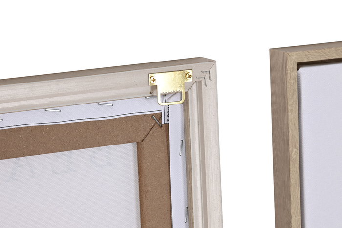 DKD Home Decor Cuadro Scandi Beige 8 Unidades 2.5 x 60 x 45 cm Lienzo PS