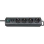 Brennenstuhl Regleta Premium-Line 4 tomas negro 1,5m