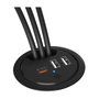 ICY BOX IB-HUB1407 Cargador de escritorio USB con Power Delivery y Quick Charge, Negro