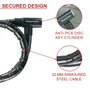 Master Lock Candado de Cable Blindado de 22 mm con Llave, Negro