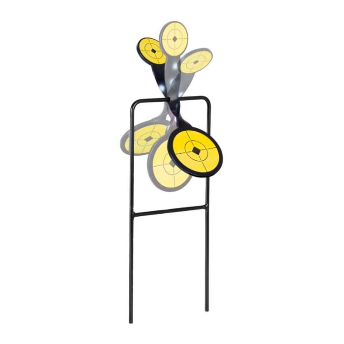 Gamo Diana de Tiro al Blanco Rotativa de Metal Amarilla, Dos Blancos Móviles de Diferente Tamaño, Altura 45 cm Gamo Diana de Tiro al Blanco Rotativa de Metal Amarilla, Dos Blancos Móviles de Diferente Tamaño, Altura 45 cm