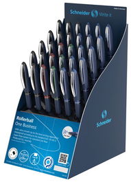 Roller T.Liq. Schneider One Business 0,6 Expositor De 30 12X 183003 Azul 12X 183001 Negro 3X 183002 Rojo 3X 183004 Verde