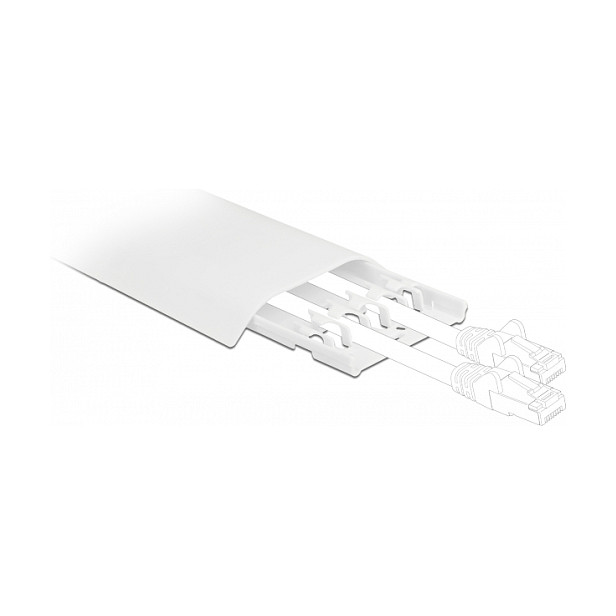 DeLOCK Canaleta para cables autoadhesiva 85 x 10 mm, 300 mm, 2 unidades, Blanco DeLOCK Canaleta para cables autoadhesiva 85 x 10 mm, 300 mm, 2 unidades, Blanco