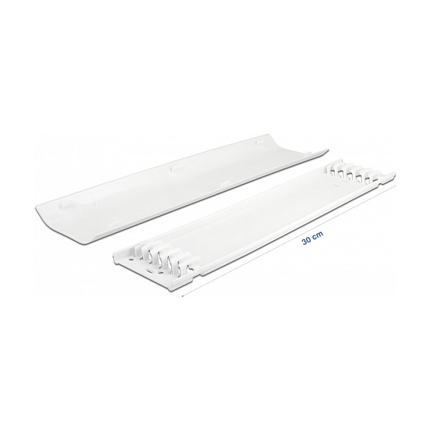 DeLOCK Canaleta para cables autoadhesiva 85 x 10 mm, 300 mm, 2 unidades, Blanco DeLOCK Canaleta para cables autoadhesiva 85 x 10 mm, 300 mm, 2 unidades, Blanco