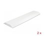 DeLOCK Canaleta para cables autoadhesiva 85 x 10 mm, 300 mm, 2 unidades, Blanco