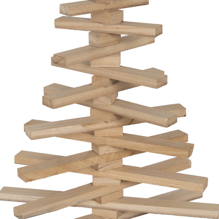 Figura Árbol Natural Madera Paulonia 42 X 12 X 82 cm