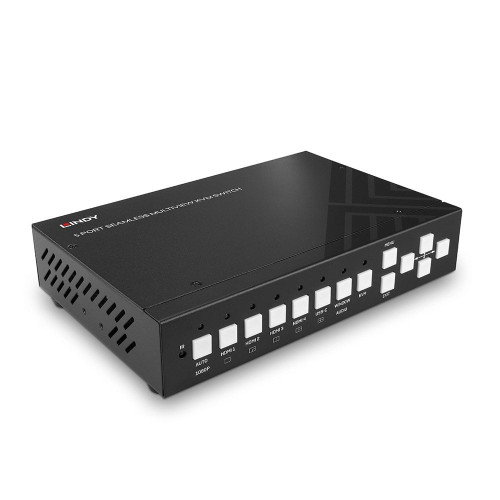 LINDY 32330 KVM Switch 5 Puertos 4K Ultra HD HDMI y USB Tipo C Negro LINDY 32330 KVM Switch 5 Puertos 4K Ultra HD HDMI y USB Tipo C Negro