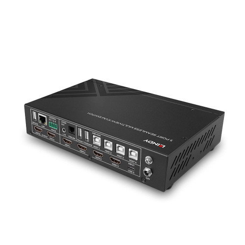 LINDY 32330 KVM Switch 5 Puertos 4K Ultra HD HDMI y USB Tipo C Negro LINDY 32330 KVM Switch 5 Puertos 4K Ultra HD HDMI y USB Tipo C Negro
