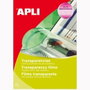Apli Pack de 20 Transparencias A4 sin Banda para Láser