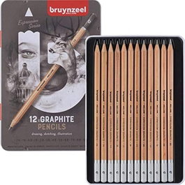 TALENS Estuche de 12 Lápices de Grafito Bruynzeel Expression Surtidos
