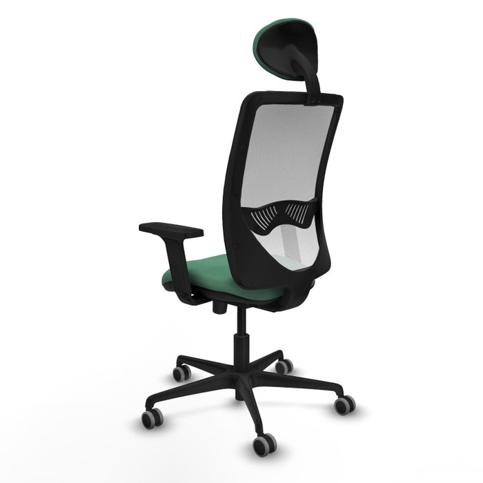 PIQUERAS Y CRESPO Silla de oficina Zulema Verde esmeralda y Blanco