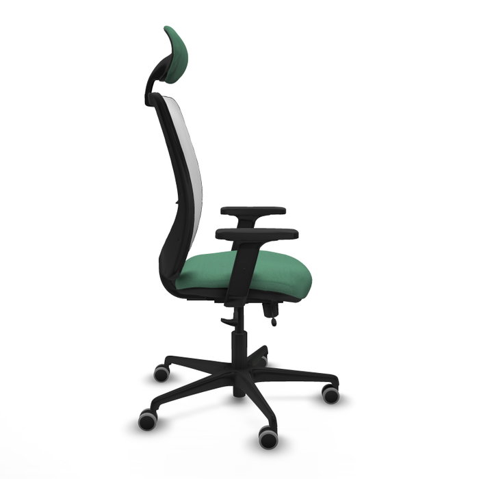 PIQUERAS Y CRESPO Silla de oficina Zulema Verde esmeralda y Blanco
