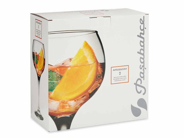 Pasabahce Juego de 2 Copas Cubata Plus 790 ml, Dimensiones 24.5x25x12.3 cm, Vidrio Transparente (6 Unidades)
