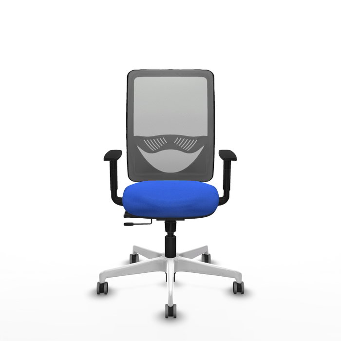 PIQUERAS Y CRESPO Silla de oficina Zulema Azul con respaldo de malla Gris PIQUERAS Y CRESPO Silla de oficina Zulema Azul con respaldo de malla Gris
