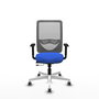 PIQUERAS Y CRESPO Silla de oficina Zulema Azul con respaldo de malla Gris