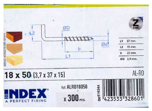 AVL Alcayatas de Rosca 18x50 Zinc 44054 AVL Alcayatas de Rosca 18x50 Zinc 44054