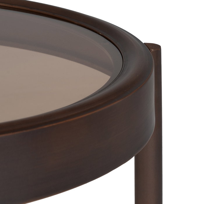 Mesa Centro Marrón Oscuro 75 X 75 X 46 cm