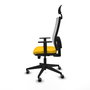 PIQUERAS Y CRESPO Silla de oficina Horna Sincro/Traslack Amarillo y Blanco