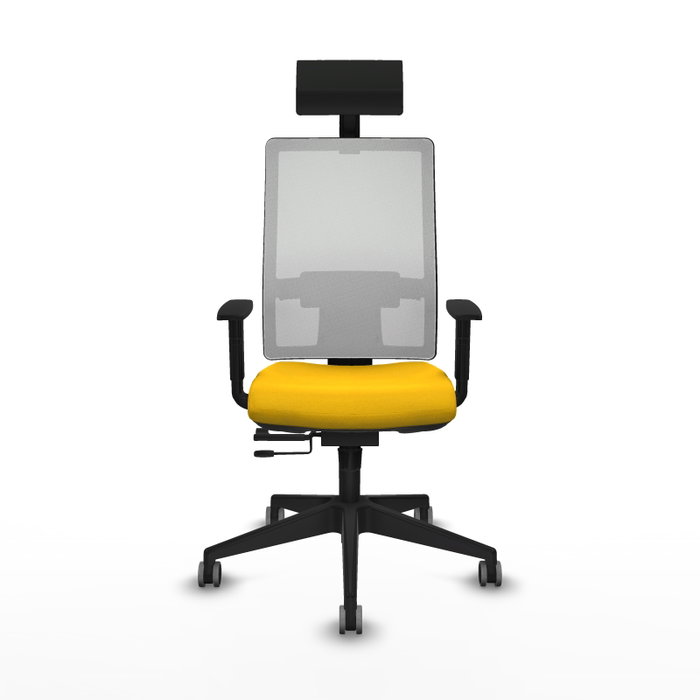 PIQUERAS Y CRESPO Silla de oficina Horna Sincro/Traslack Amarillo y Blanco