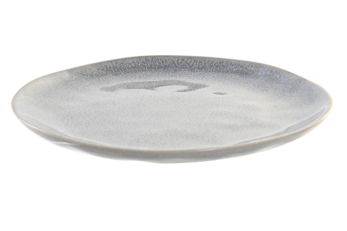 DKD Home Decor Plato de Gres Esmaltado Azul Celeste 20x20x2 cm