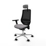 PIQUERAS Y CRESPO Silla de oficina Mardos con mecanismo Sincro/Traslack Gris y Negro