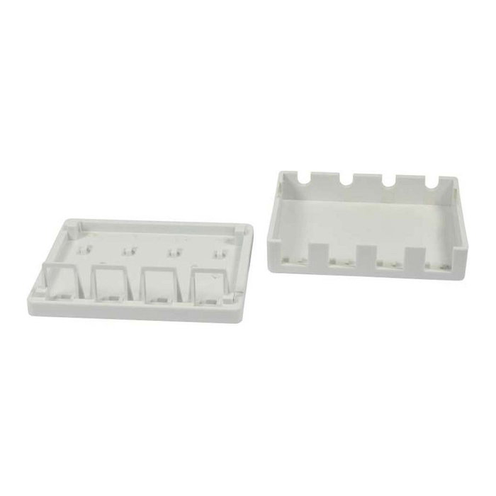 Synergy21 S216342 Patch Panel para 4 módulos TP, sobreponer, Gris