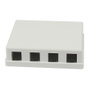 Synergy21 S216342 Patch Panel para 4 módulos TP, sobreponer, Gris