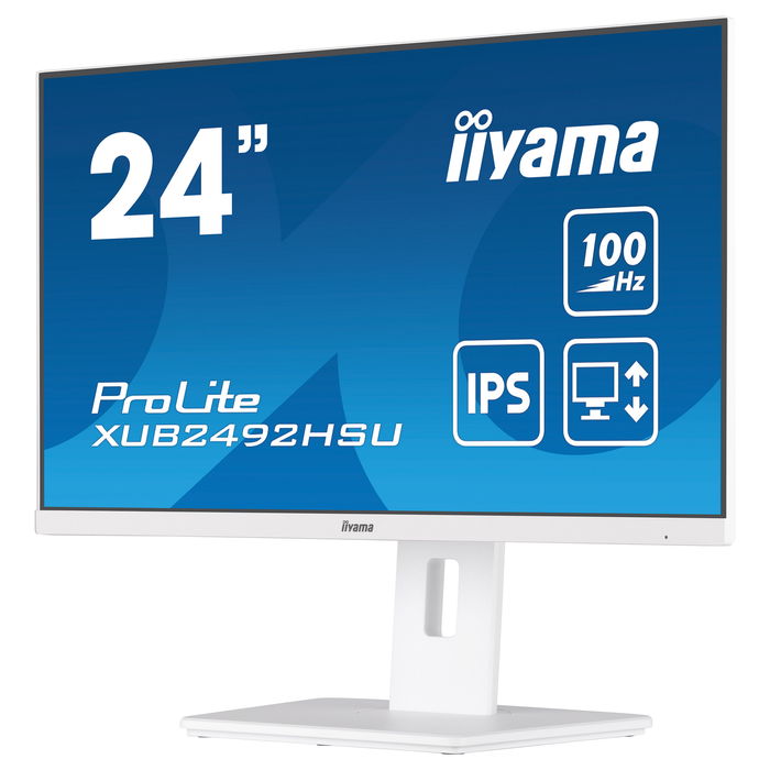 iiyama ProLite XUB2492HSU-W6 Monitor 24" (61cm) FHD 1920x1080 IPS 100Hz 0.4ms Pivot HDMI DP Altavoces Blanco