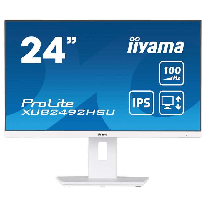 iiyama ProLite XUB2492HSU-W6 Monitor 24" (61cm) FHD 1920x1080 IPS 100Hz 0.4ms Pivot HDMI DP Altavoces Blanco