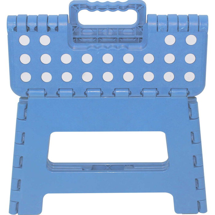 Marbueno Taburete Plegable de Plástico Azul 31,5x25x22 cm