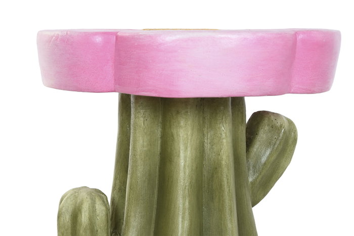 DKD Home Decor Mesita Auxiliar Shabby Rosa Verde Magnesia Fibra de Vidrio 32.5 x 42.5 x 32.5 cm DKD Home Decor Mesita Auxiliar Shabby Rosa Verde Magnesia Fibra de Vidrio 32.5 x 42.5 x 32.5 cm
