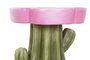 DKD Home Decor Mesita Auxiliar Shabby Rosa Verde Magnesia Fibra de Vidrio 32.5 x 42.5 x 32.5 cm